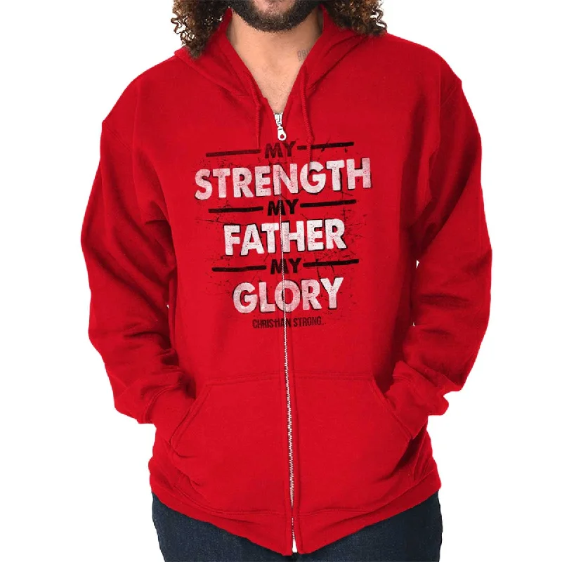 Trendy Comfort Strength Father Glory Zip Hoodie
