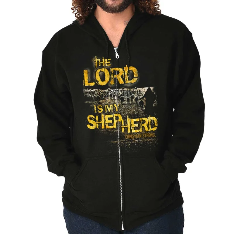Wearable At Home Or Out The Lord Is My Shepherd Zip Hoodie