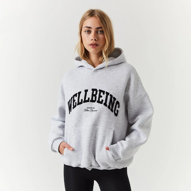 Chic Relaxation Wellbeing Hoodie | Light Grey Marl