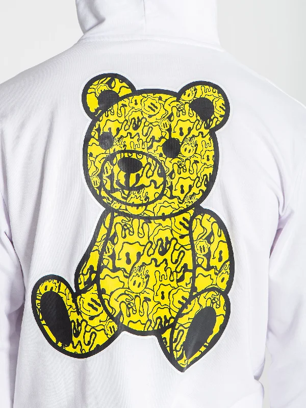Basic Version White Smiley Bear Hoodie