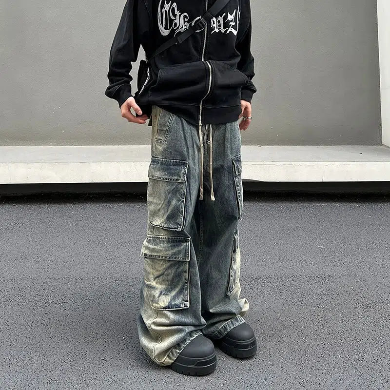 Design Perception Baggy Cargo Denim Pants