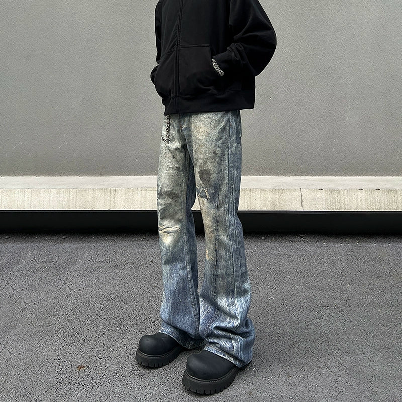 Nightclub Style Regular Fit Straight-leg Jeans