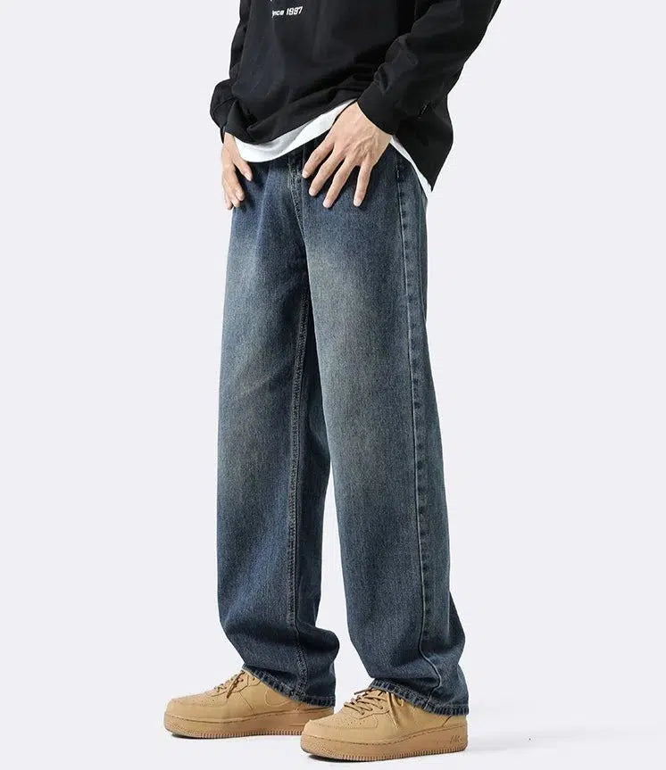 Perfect Tailoring Basic Wide-leg Straight Jeans