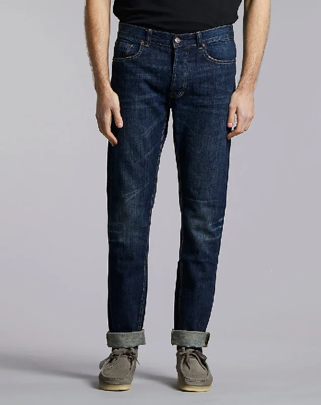 Personal Design GONZO INIKO REGULAR DENIM JEAN | DARK INDIGO VINTAGE WASH