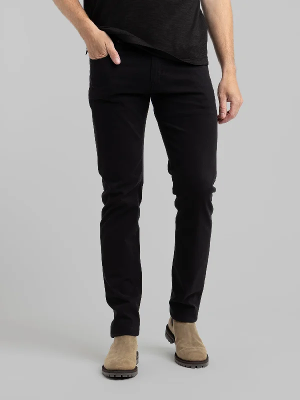 Personalized Wear Black Five-Pocket Jeans
