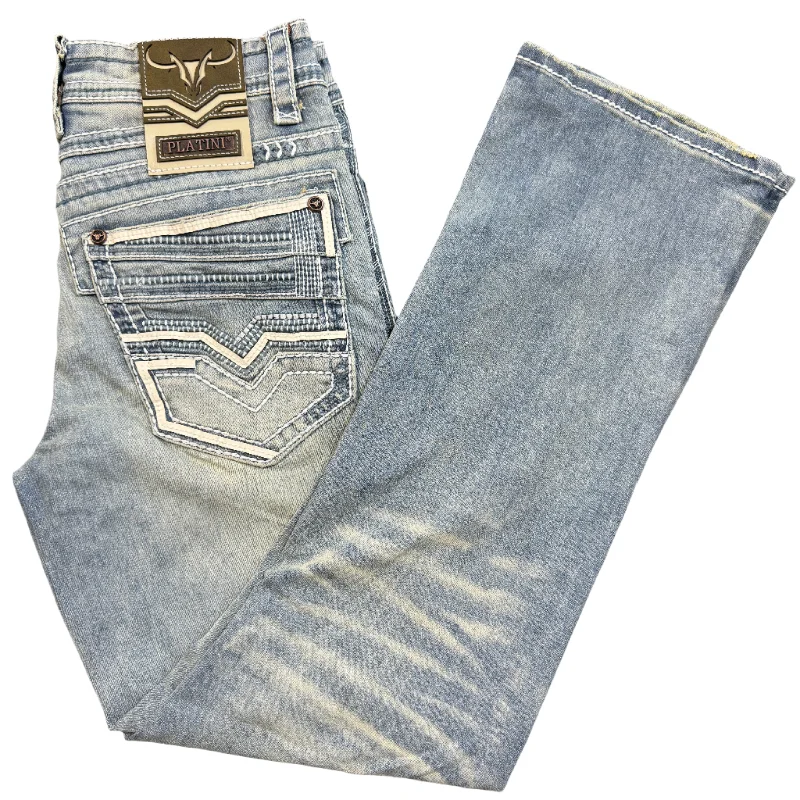 Easygoing Outfits Blue Stitch Holt Slim Bootcut