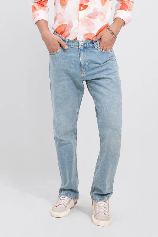Fashionable And Versatile Boogie Sky Blue Straight Fit Jeans