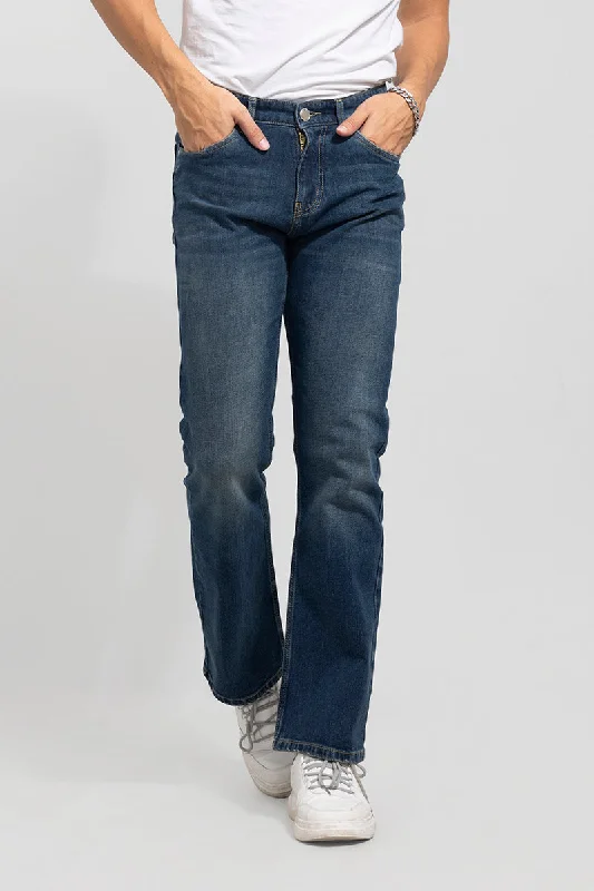 Casual Fit Wear Bound Blue Bootcut Jeans