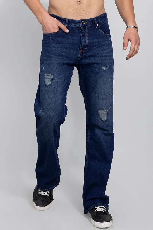 Elegant Fit Dalton Cobalt Blue Bootcut Jeans