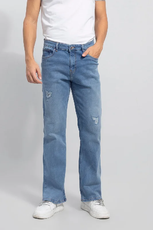 Smart Comfort Wear Dalton Sky Blue Bootcut Jeans