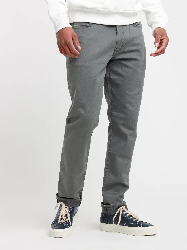 Stylish Ease Dark Metal Grey Sullivan Slim Knitlike Chino Pant