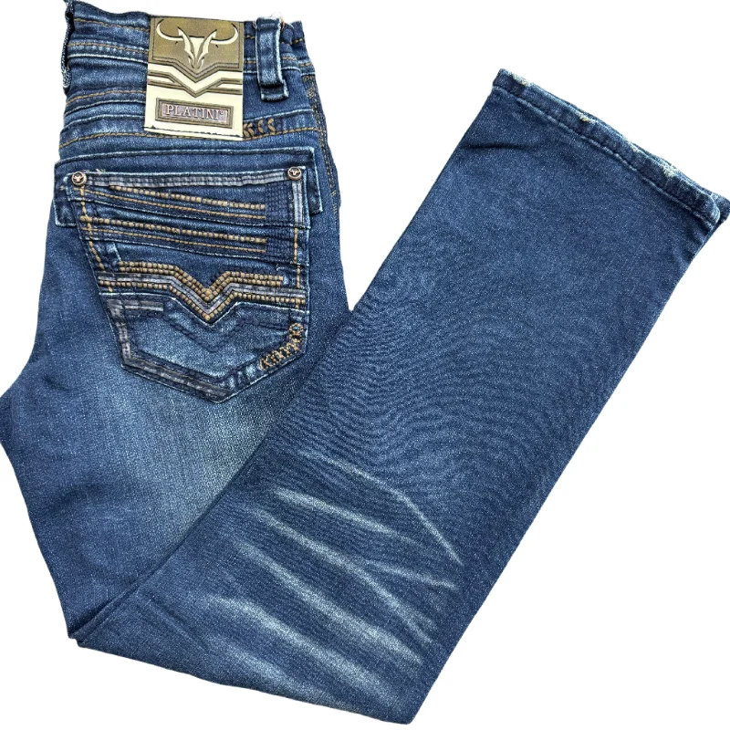 Single-shoulder Neck Design Dark Wash Holt Slim Bootcut