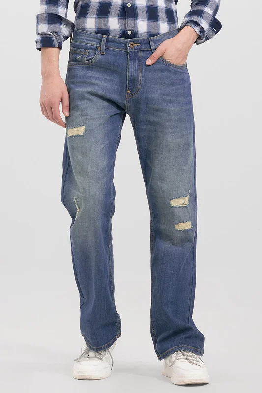 Urban Design Sense Dexton Blue Bootcut Jeans