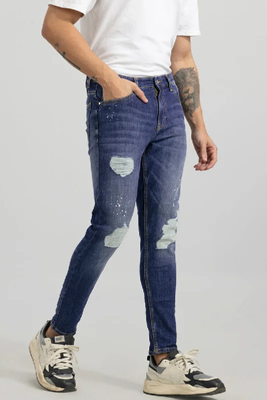 Refreshing Design Drift Shaded Blue Skinny Jeans