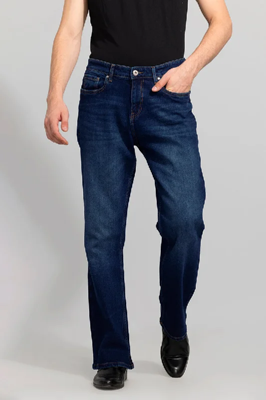 Fashion Comfort Edgar Blue Shaded Bootcut Jeans
