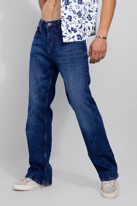 Breathable Style Edgar Space Blue Bootcut Jeans