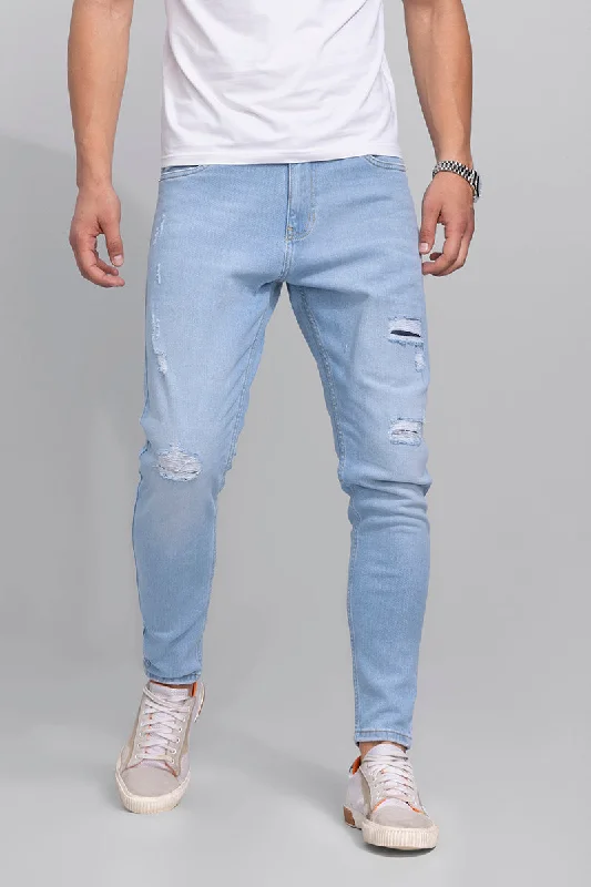 Trendy Layers Exquisite Sky Blue Skinny Jeans