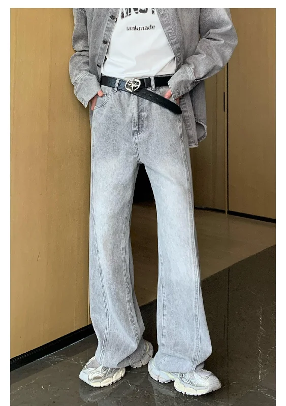 Goddess Outfit Gray Straight Leg Jeans