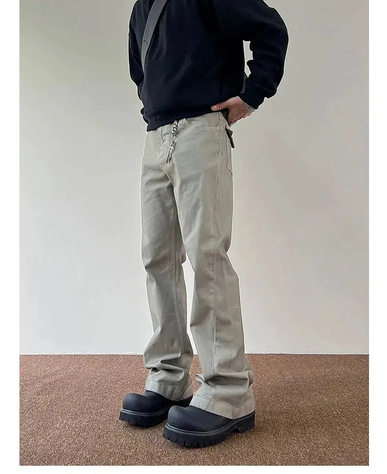 Personalized Series Gray Straight-leg Jeans