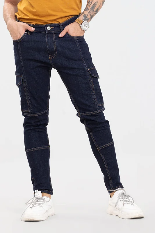 Cozy Look Hardy Dark Blue Cargo Jeans