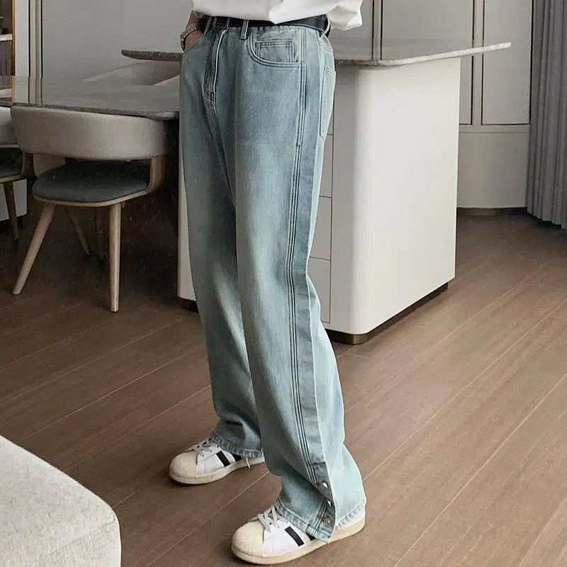 Must-have For Fashion Light Blue Straight-leg Jeans