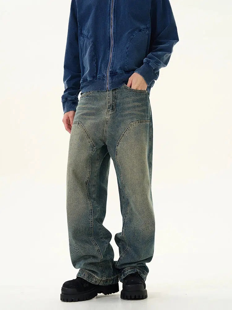 Elegant Casuals Loose Fit Denim Pants