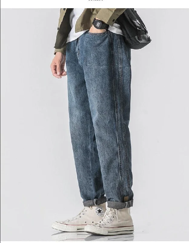 High-end Wear Loose Straight Fit Jeans