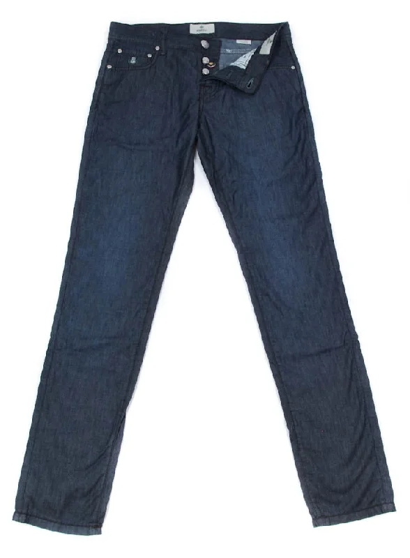 Sweet Style Luigi Borrelli Denim Blue Jeans - Extra Slim - 35 US / 51 EU