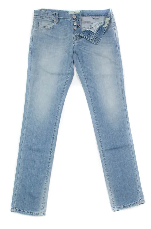 Celebrity Style Luigi Borrelli Denim Blue Jeans - Super Slim - 35 US / 51 EU