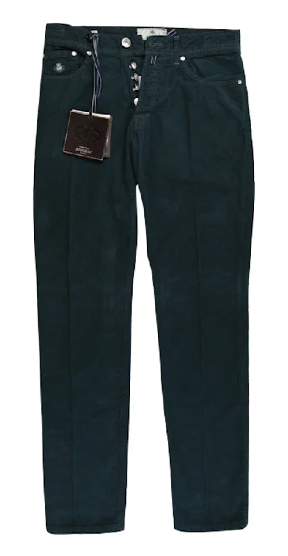 Fashion Must-have Luigi Borrelli Green Jeans – Size: 31 US / 47 EU
