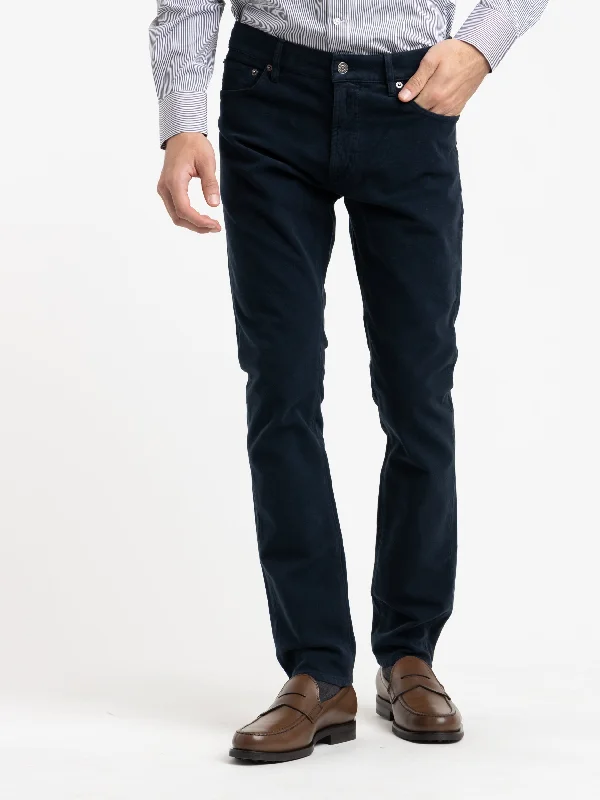 Fashion Design Pageant Blue Slim Fit Stretch Moleskin Pant