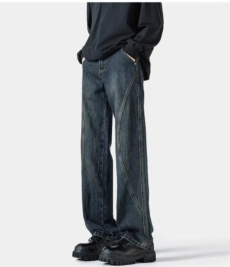 Luxury Temperament Regular Fit Straight Leg Jeans