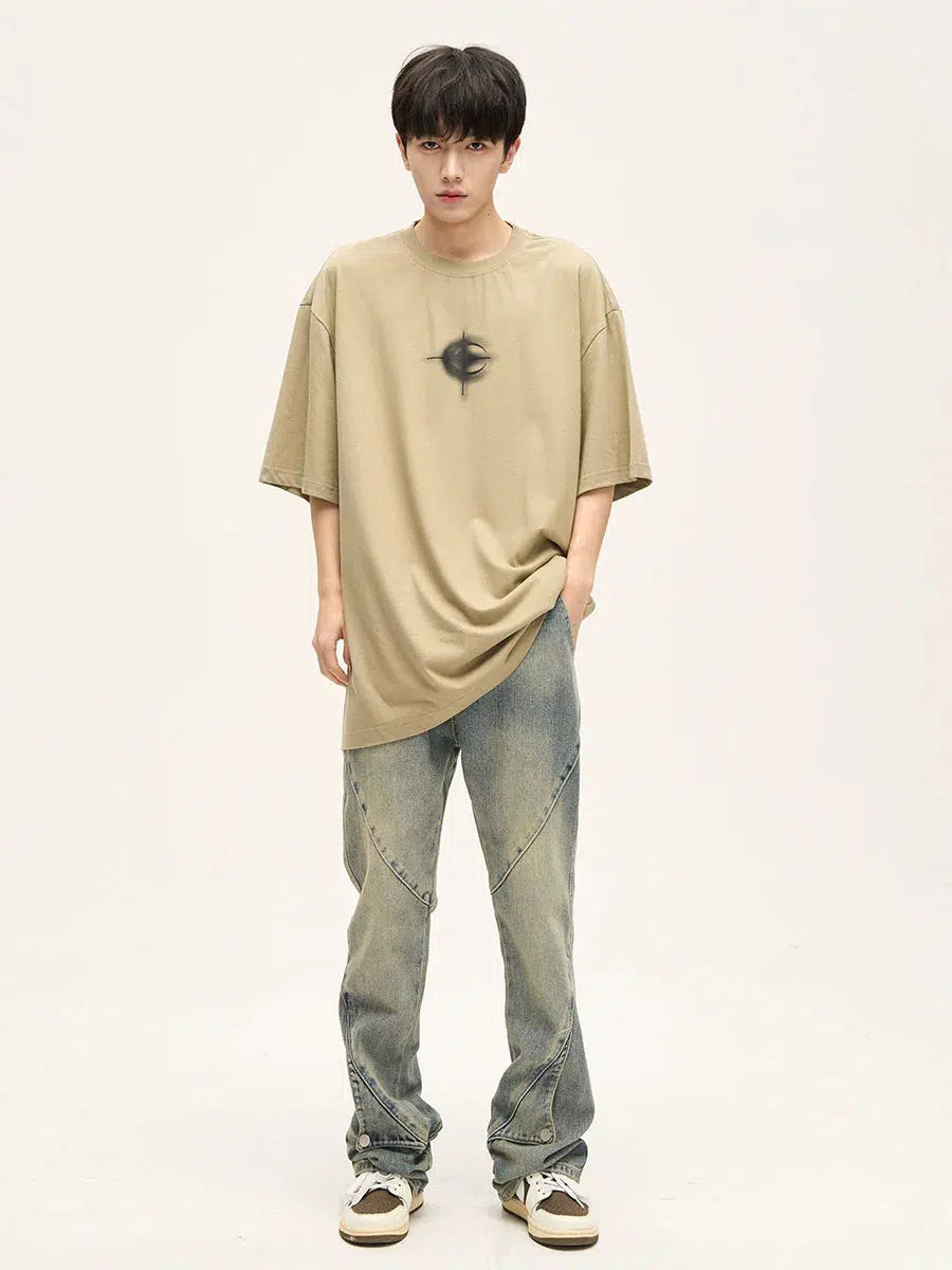 High Street Fashion Retro Splicing Deconstructed Jeans