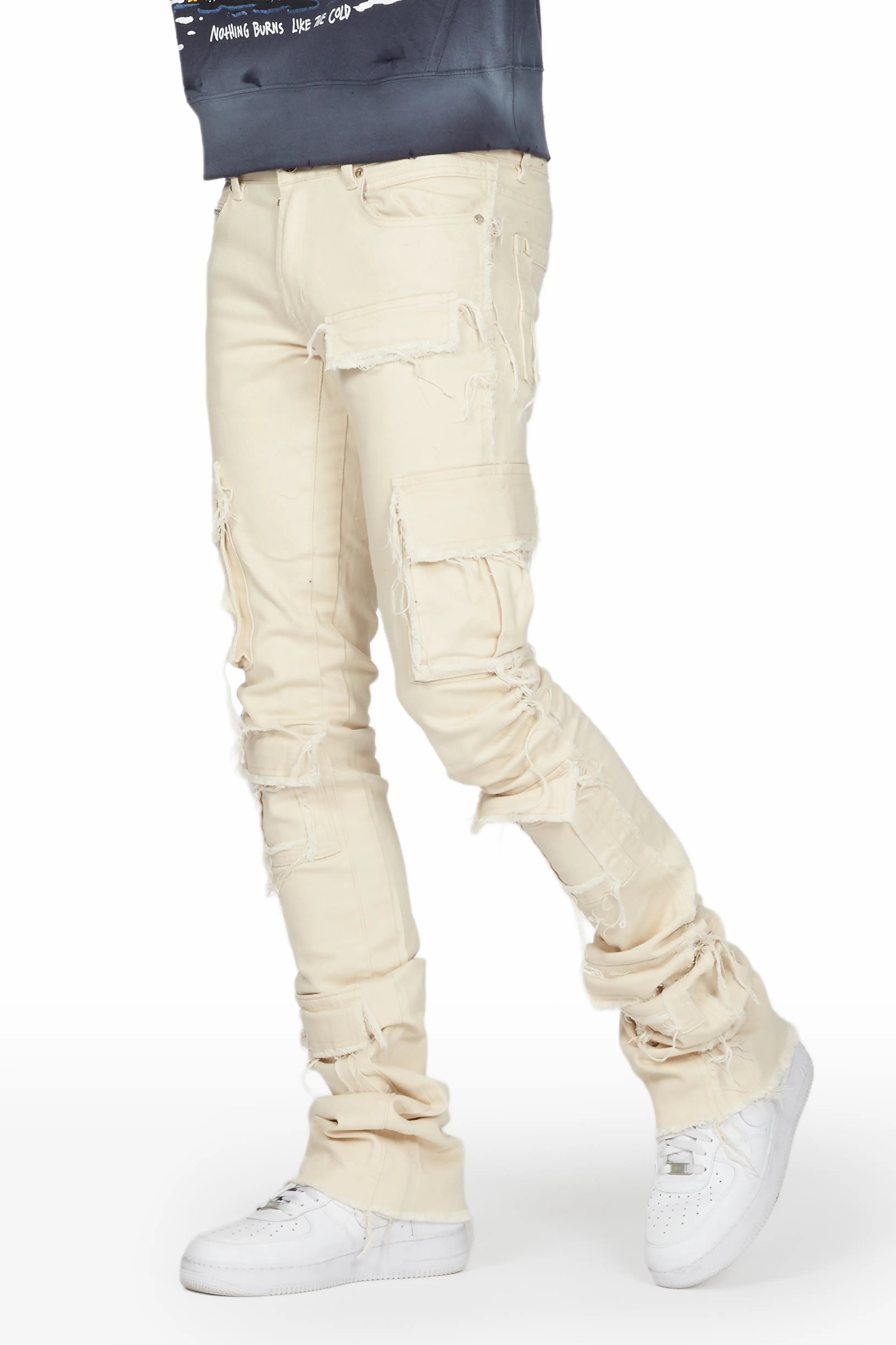 Pyro Beige Super Stacked Jean