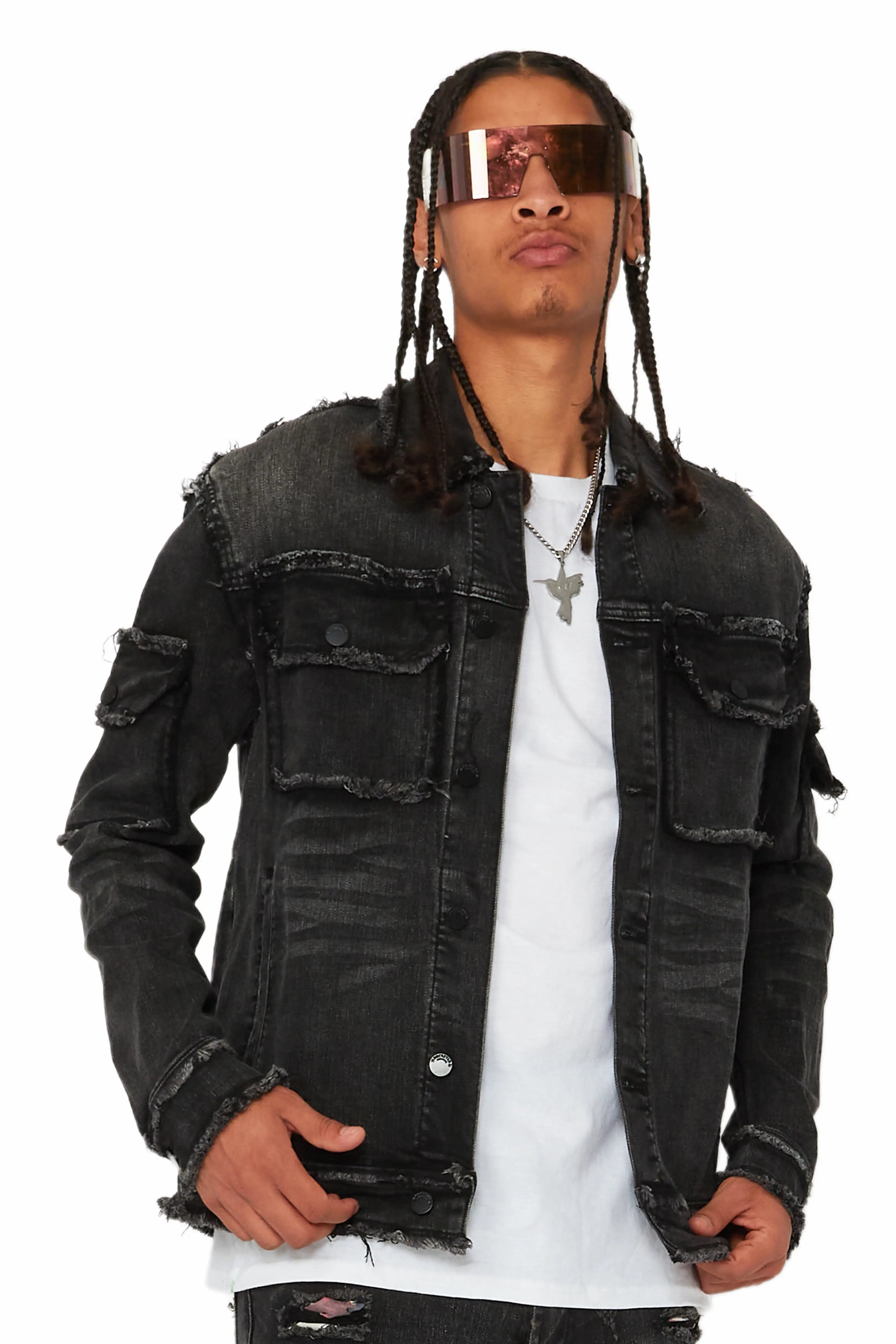 Cozy Apparel Tyrell Grey Wash Jean Jacket