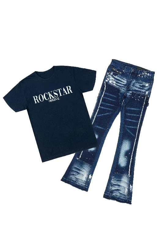 Fashionable Items Carson & Octavio Navy Super Stacked Bundle Set
