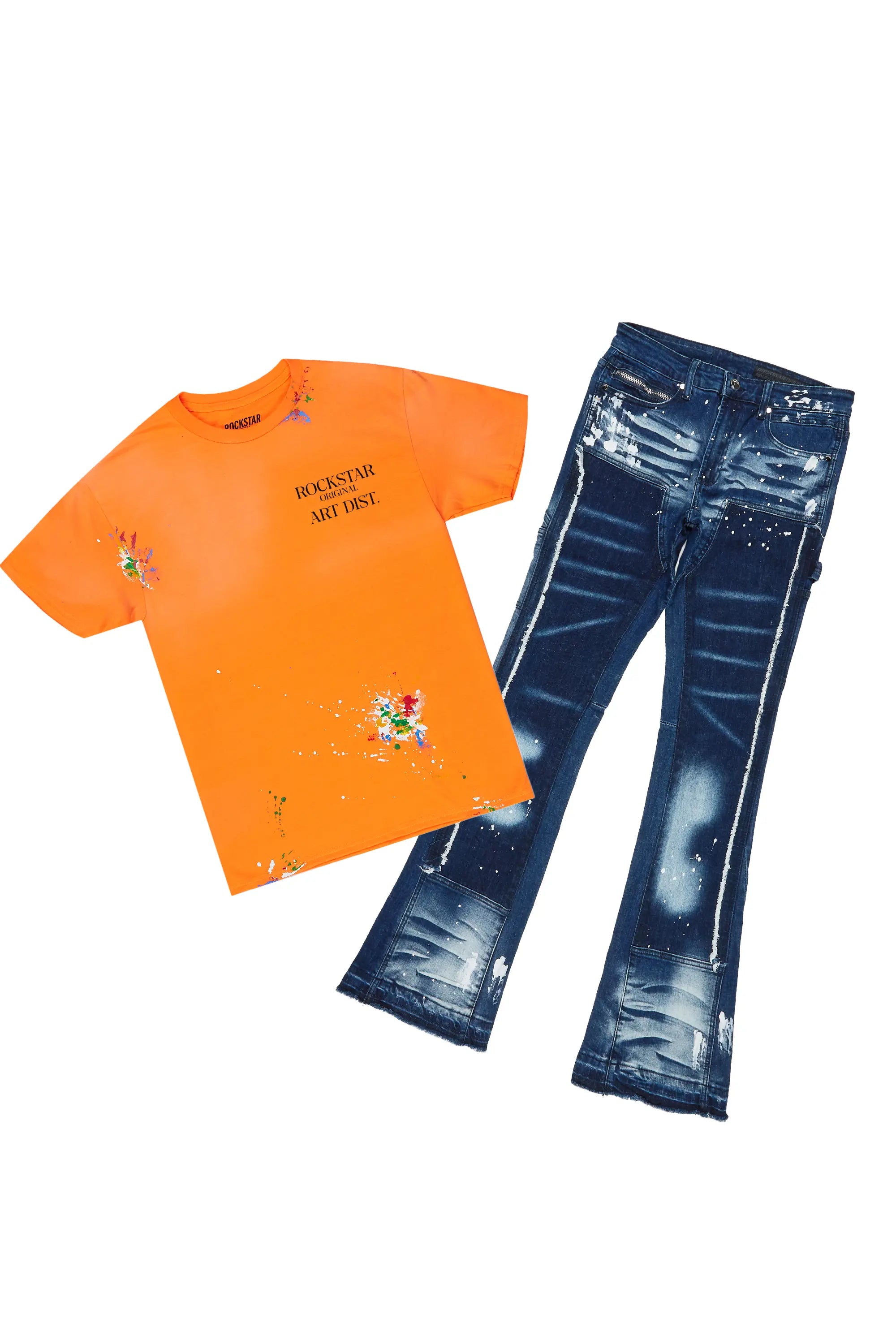 Fashion Must-have Palmer Orange T-Shirt & Carson Jean Bundle