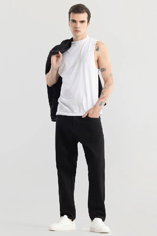 ShadowTwill Black Baggy Jeans