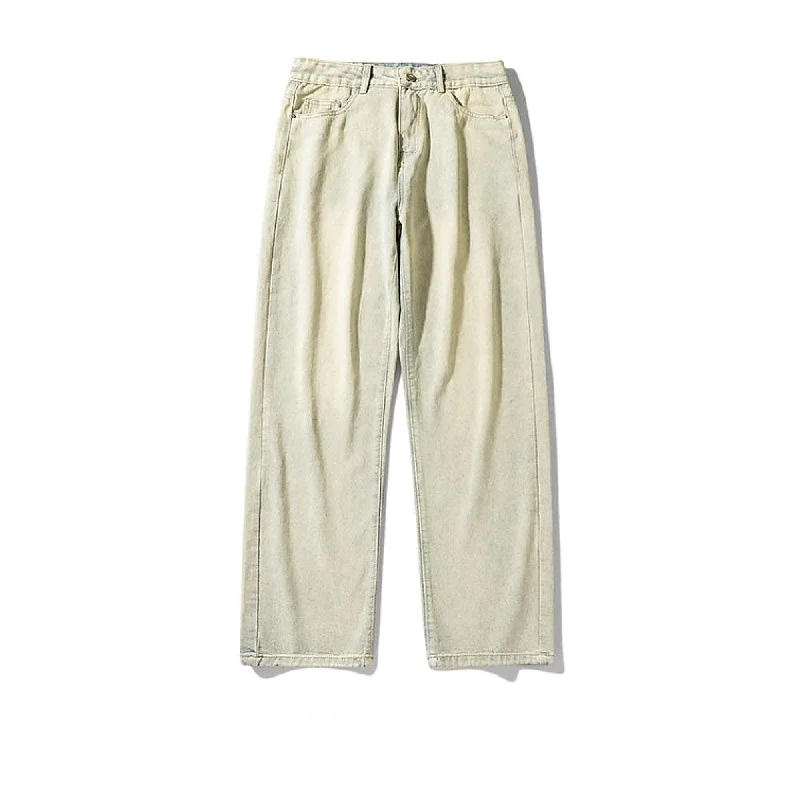 Retro Design Straight Casual Wide-Leg Jeans