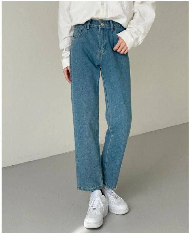 Straight Classic Washed Casual Pants