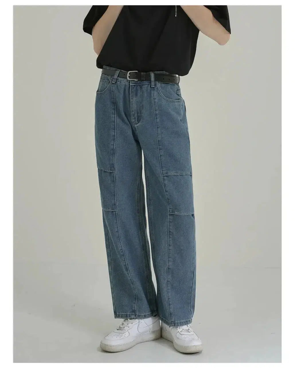 Straight-leg Workwear Denim Pants