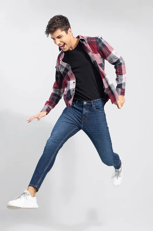 Cozy Pants Studlish Dark Blue Skinny Jeans