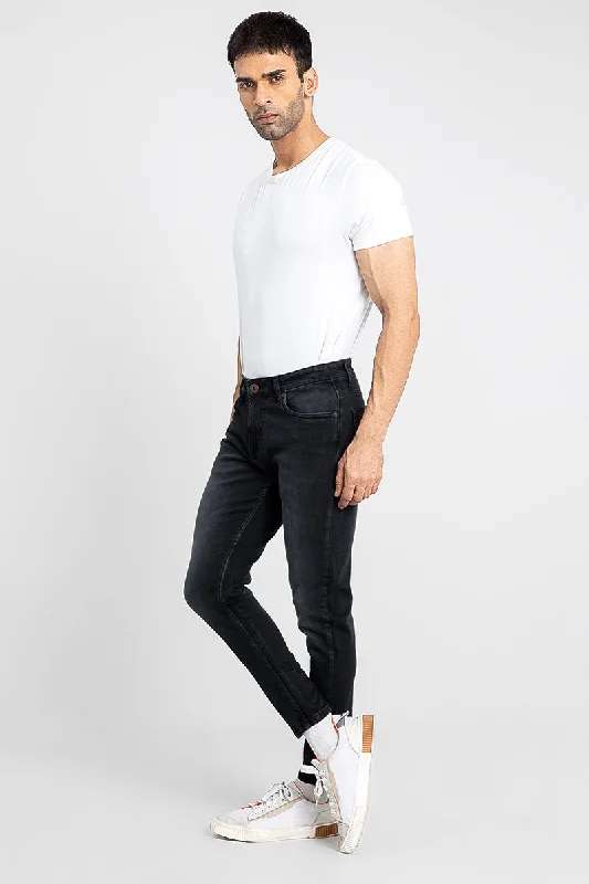 Romantic And Fresh Sturdy Coal Black Denim