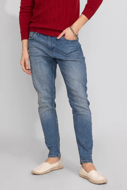 Chic Comfort Wear Theo Blue Whiskered Jeans