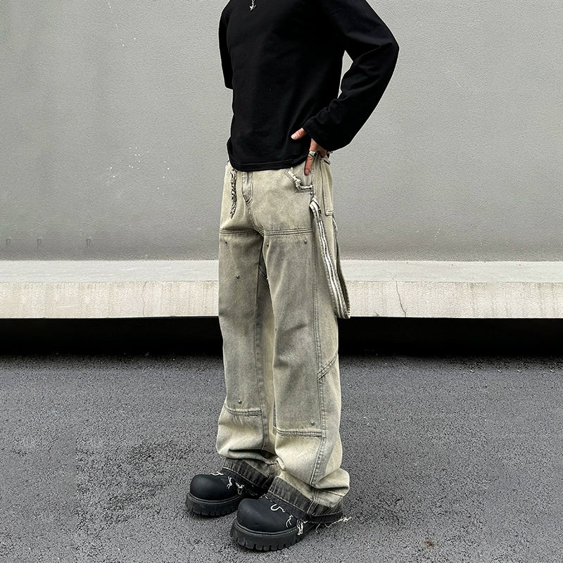 Ethnic Style Vintage-Inspired Cargo Jeans