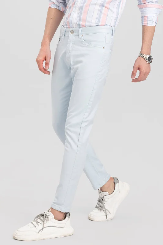 Fashion And Simplicity Voguish Sky Blue Cotton Pant