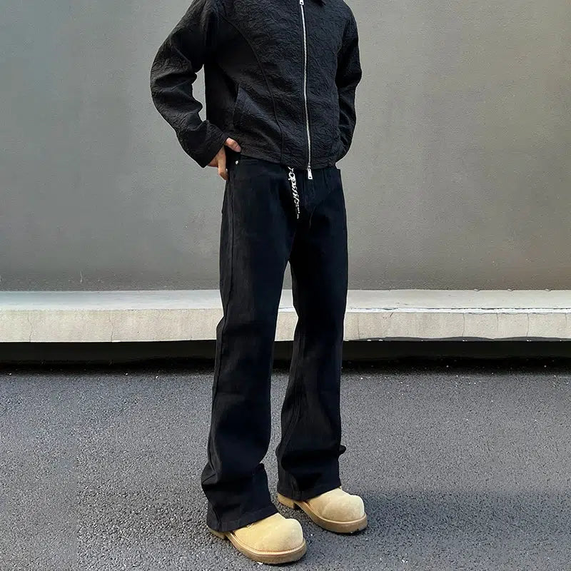 Relaxed Weekend Wear Washed Black Slim-Fit Jeans