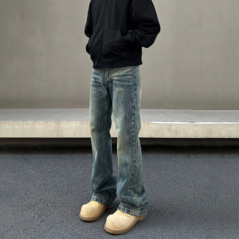 End Of The Year Washed Blue Slim Denim Pants