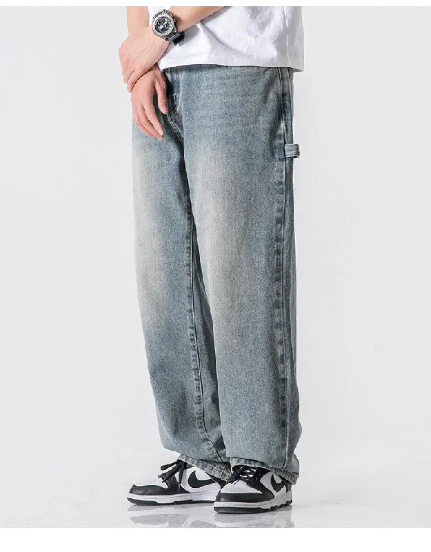 Washed Straight Fit Jeans