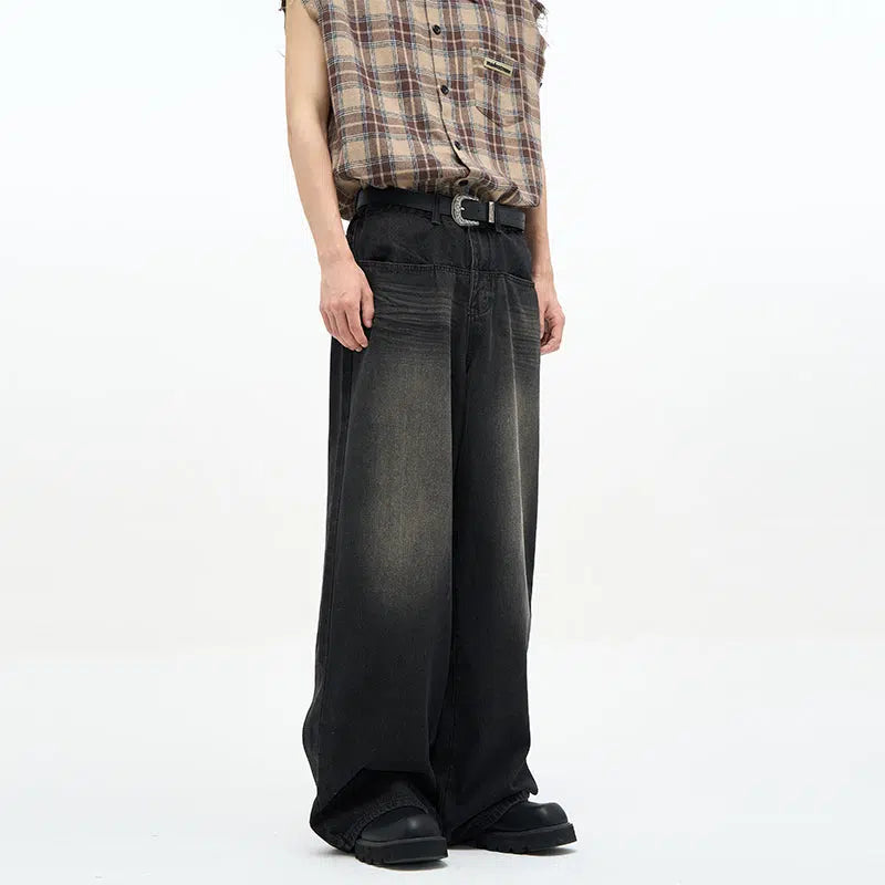 New Products Washed Wide-leg Jeans